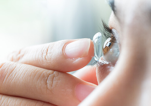 Putting in a Contact Lens