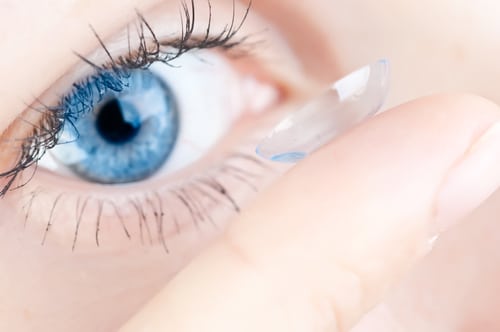 Contact lens and eye